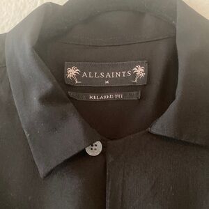 AllSaints Black Relaxed Fit Shirt
